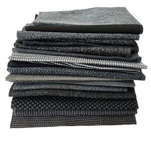20 Designer Upholstery Fabric Remnants Gray | Quilting Squares Craft Textile